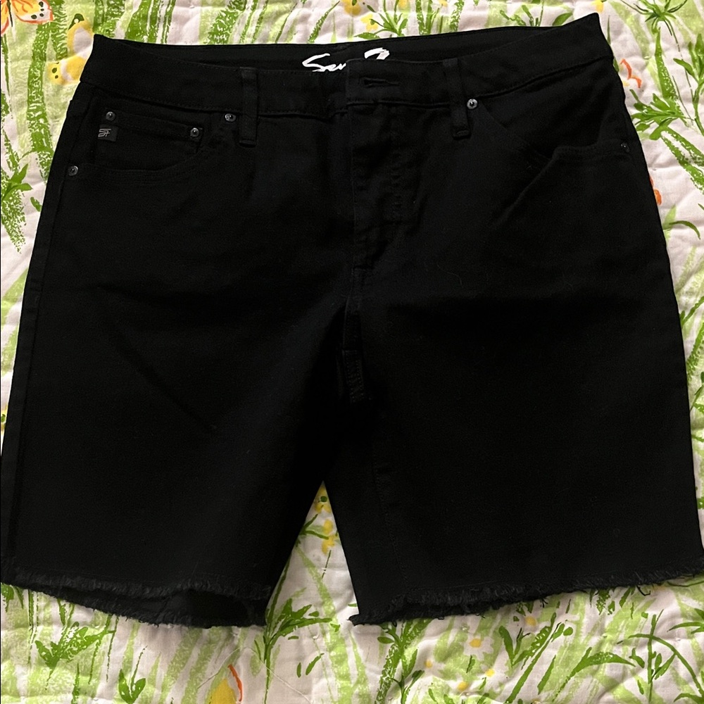 Men's Black Denim Shorts